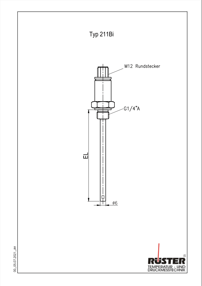 Widerstandsthermometer Typ 211Bi
